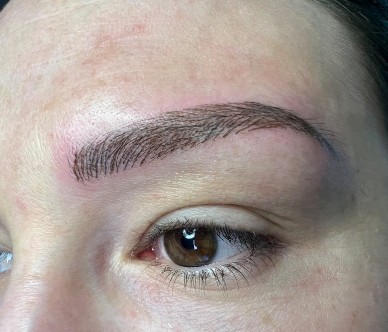 PMU Powder Brows before/after — Na